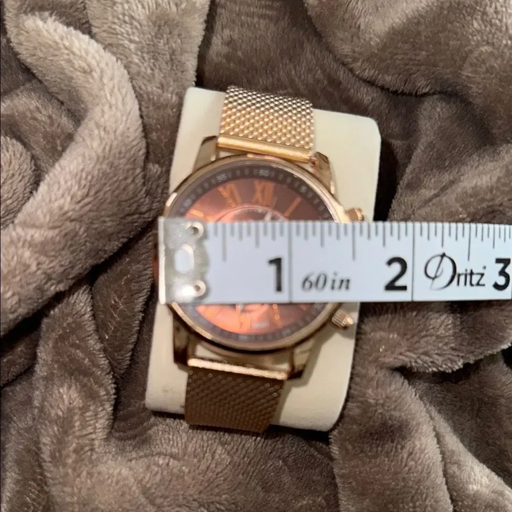 Geneva Gold Mesh Watch Elegant Accessories